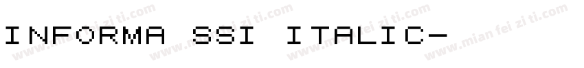 Informa SSi Italic字体转换